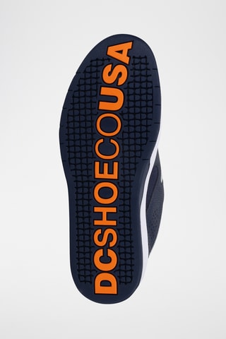 Baskets en cuir - Bleu marine et orange - DC shoes