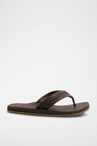 Tongs en cuir - Marron - Quiksilver