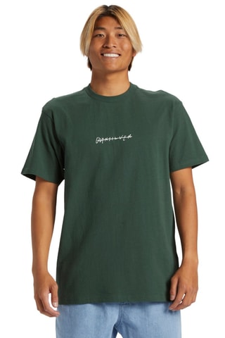 T-shirt regular en coton biologique - Vert foncé