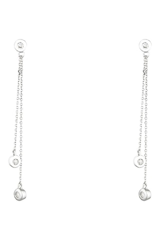 Brincos Planer sur ton cœur - Ouro branco e diamantes