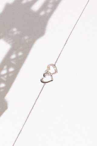 Pulseira Jamais sans toi Ouro branco e diamantes