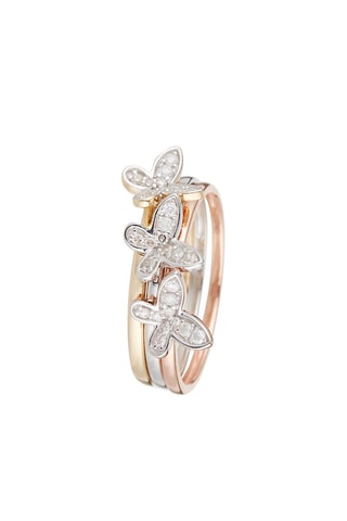 Anel Valpaiso  Ouro branco, ouro amarelo, ouro rosa e diamantes 0,19 quilates/30