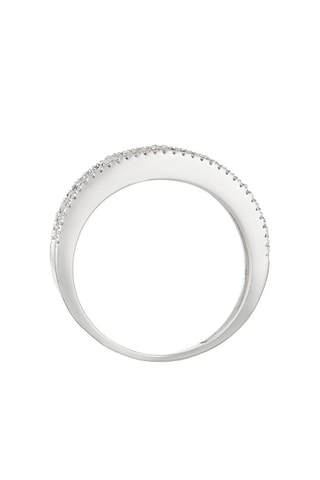 Anel Surat Ouro branco, diamantes e safira