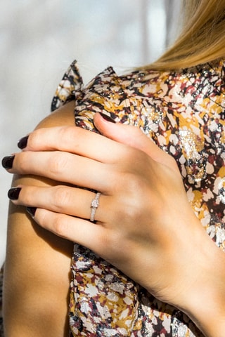 Anel Magana Ouro branco e diamantes