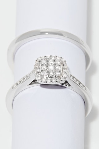 Anel Mon Vœu le plus cher Ouro branco e diamantes