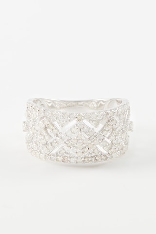 Anel 
Ouro branco e diamantes