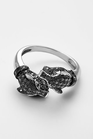 Anel Amor aos Panteras Ouro branco e diamantes