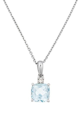 Pendente Tonga Ouro branco, diamante e topázio