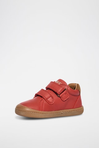 Leren Sneakers Baby Snail For Change - Rood
