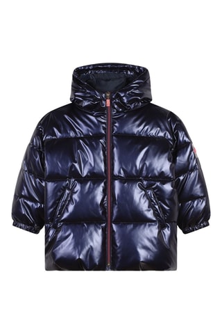 Gewatteerde Jas met Capuchon - Indigoblauw - Billieblush