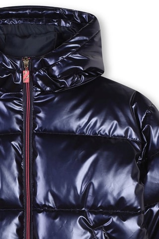 Gewatteerde Jas met Capuchon - Indigoblauw - Billieblush