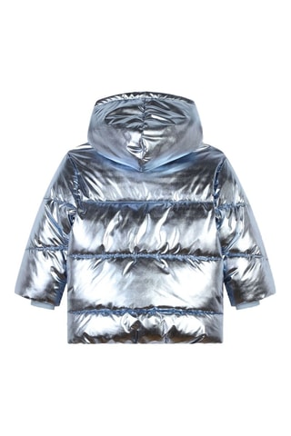 Gewatteerde Jas met Capuchon - Zilverkleurig - Billieblush