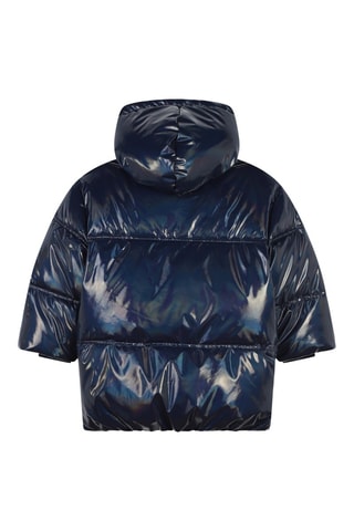 Gewatteerde Jas met Capuchon - Indigoblauw - Billieblush