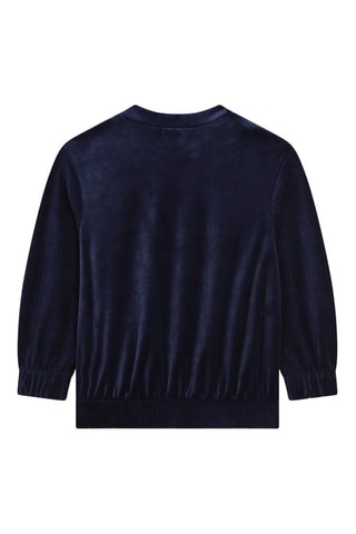 Velours Sweater - Indigoblauw - Billieblush