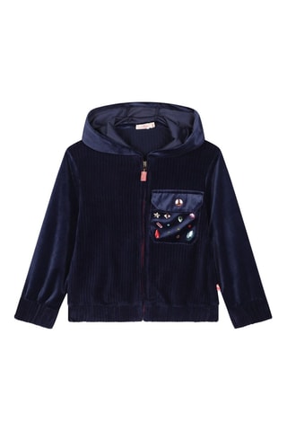 Velours Sweater - Indigoblauw - Billieblush