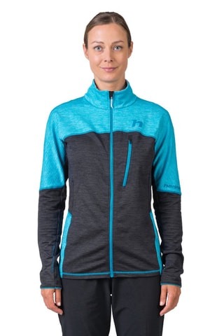 Sweat de sport Meda - Turquoise chiné et anthracite chiné