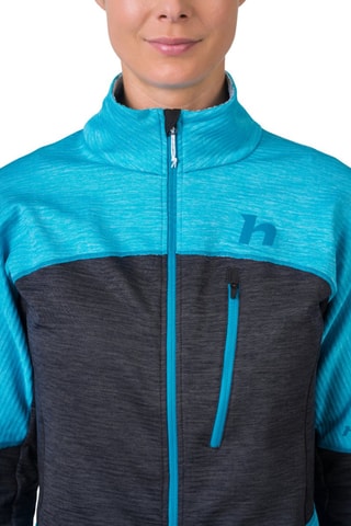 Sweat de sport Meda - Turquoise chiné et anthracite chiné