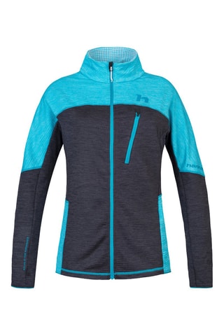 Sweat de sport Meda - Turquoise chiné et anthracite chiné
