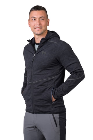 Veste à capuche - Anthracite chiné