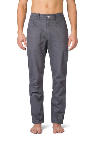 Calças straigth - Cinzento e vermelho