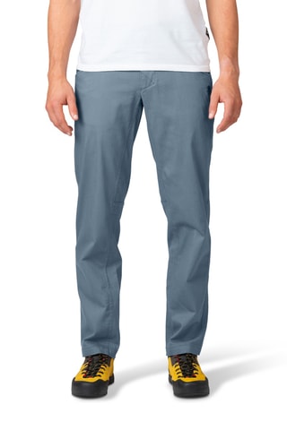 Calças straigth - Azul-cinza