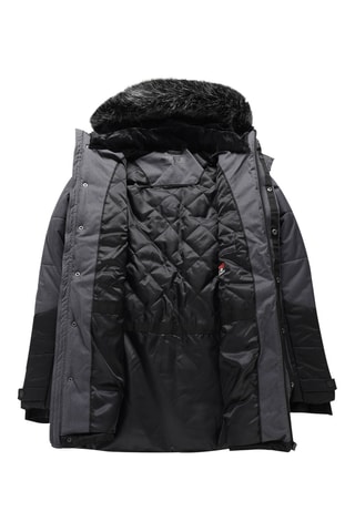 Blusão comprido com capuz - Cinzento-escuro e preto