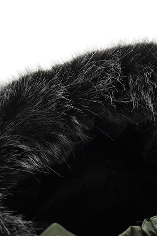 Casaco com capuz - Verde-azeitona