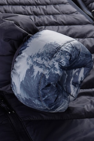 Blusão reversível com capuz - Azul-marinho