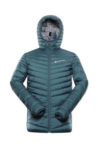 Blusão reversível com capuz - Branco e verde-escuro