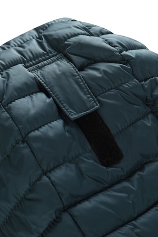 Blusão reversível com capuz - Branco e verde-escuro