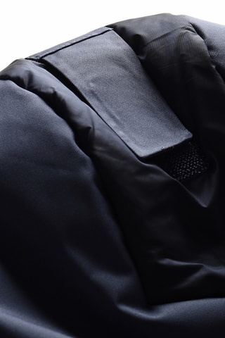 Casaco com capuz em pelo - Azul-marinho