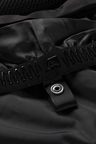 Casaco com capuz em pelo - Preto e cinzento