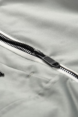 Casaco com capuz em pelo - Cinzento e preto