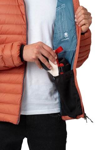  Casaco polar com capuz - Laranja