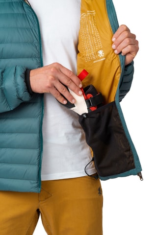 Casaco de escalada com capuz - Azul-pato