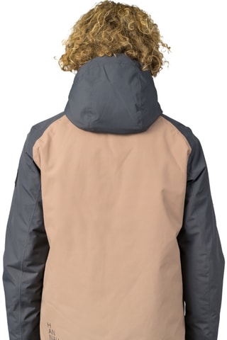 Casaco com capuz - Bege e cinzento-escuro