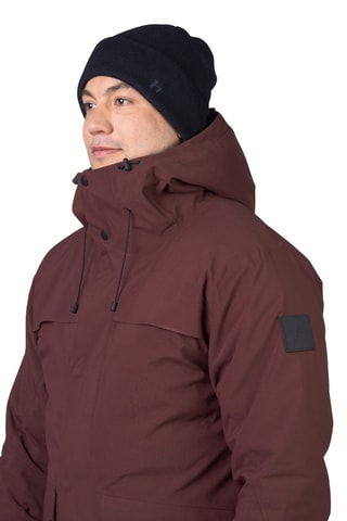 Corta-vento com capuz - Grená escuro