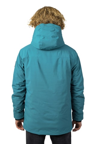 Parca com capuz - Azul-pato