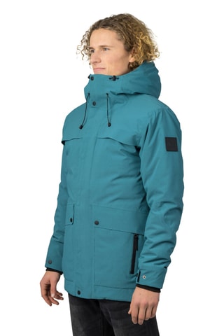 Parca com capuz - Azul-pato