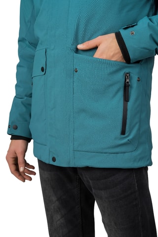 Parca com capuz - Azul-pato