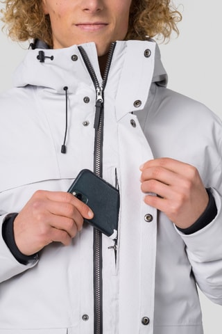 Parca com capuz - Azul-claro