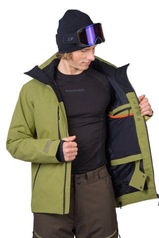 Casaco de esqui com capuz - Caqui