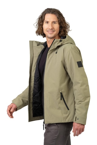 Casaco de trekking com capuz - Caqui