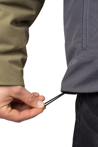 Casaco com capuz - Verde-azeitona e cinzento