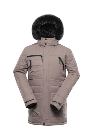 Casaco com capuz em pelo - Bege