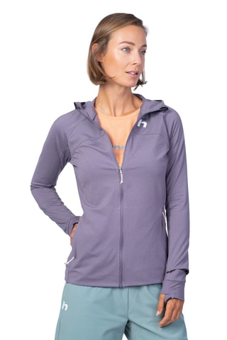 Sweat polaire à capuche - Violet