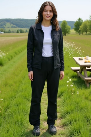 Pantalon regular - Noir