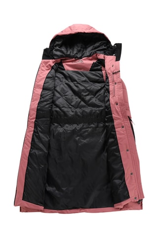 Colete acolchoado comprido - Rosa