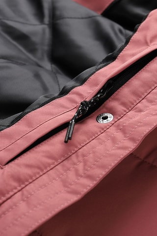 Colete acolchoado comprido - Rosa