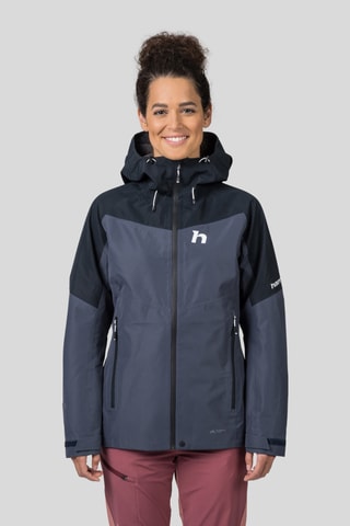 Casaco com capuz - Antracite e azul